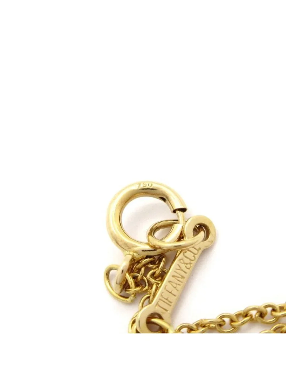 Tiffany & Co Necklace Teardrop 18k Yellow Gold Diamond Pave